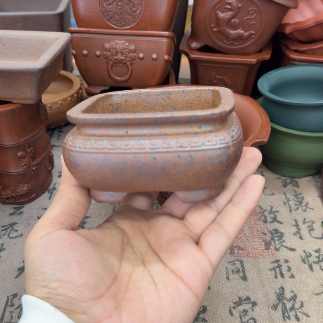 紫砂花盆宜兴紫砂正品8.5x4