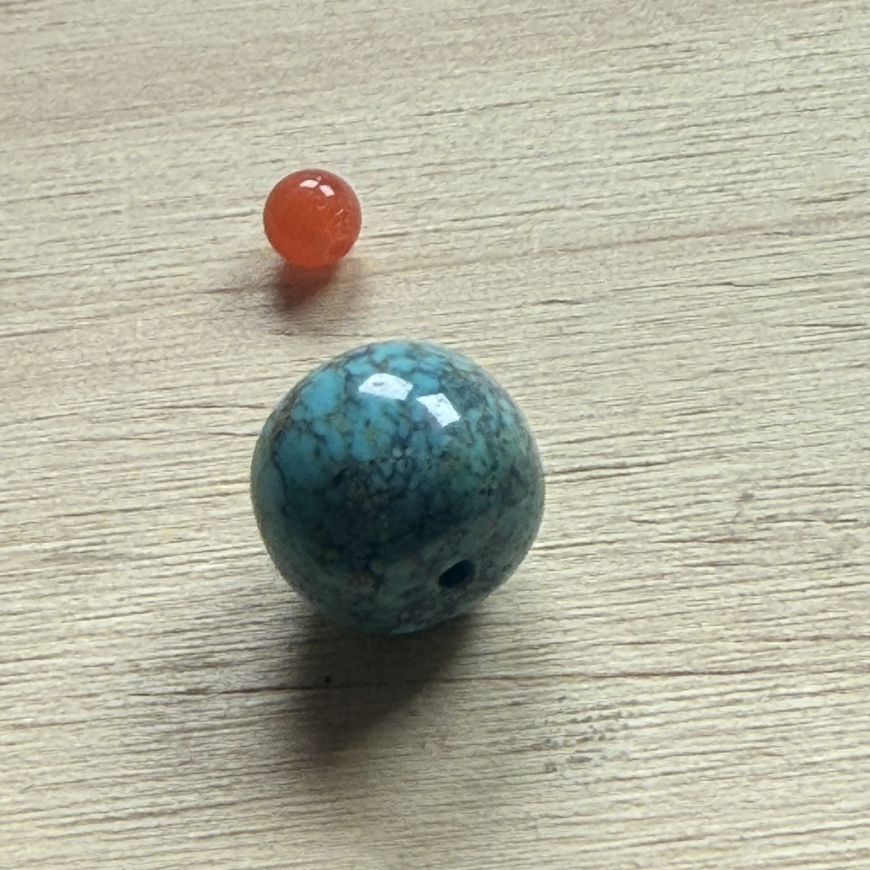 419原矿纯天然无优化高瓷绿松石乌蓝花老型11×9.6mm保真正品百搭