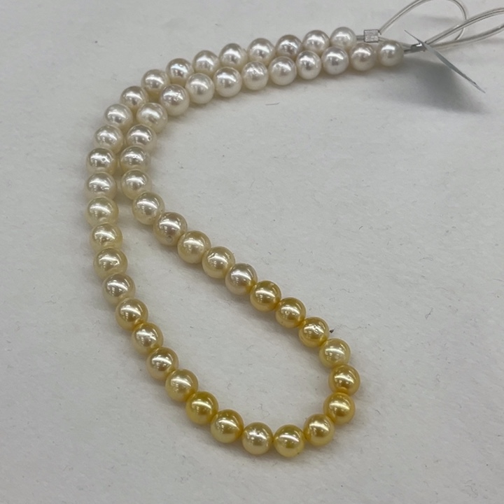 项链银S925镶嵌海水珍珠7-9mm54号