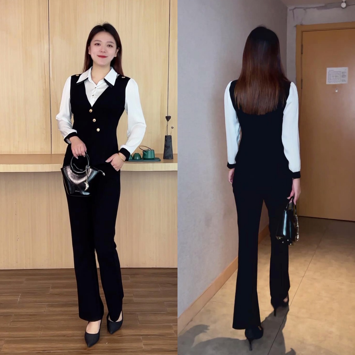 百花果【防褪色】2025秋季新款女士大码软牛仔减龄两件套装气质百搭