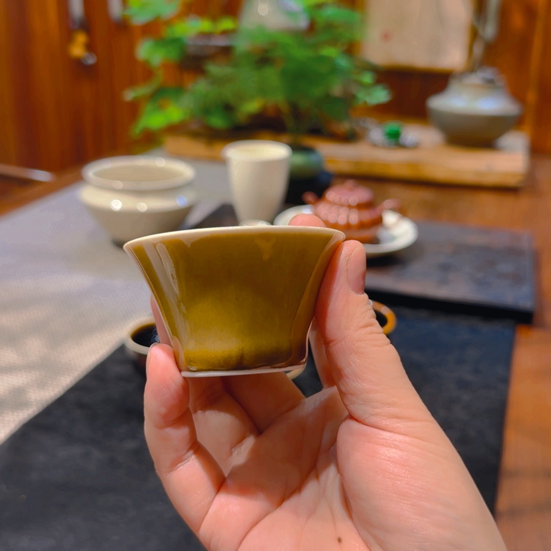 微澜定瓷 黄定马蹄杯60cc