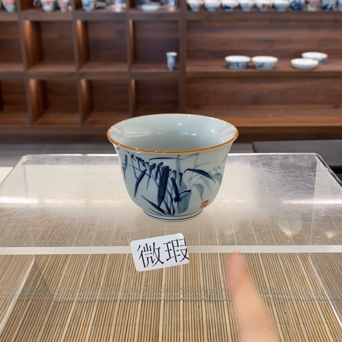 釉下彩老陶泥手工绘制