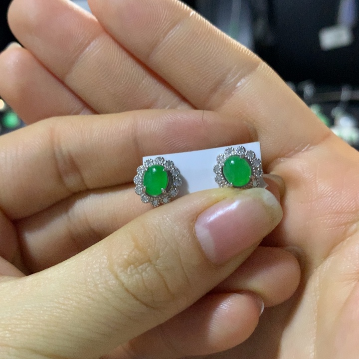 翡翠银S925镶嵌戒指