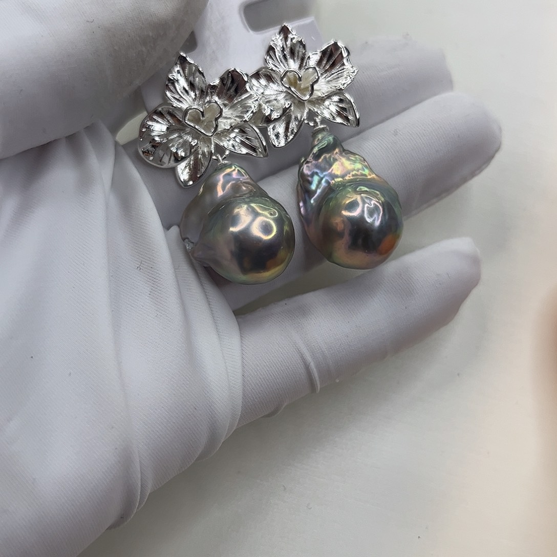 耳饰淡水珍珠合金