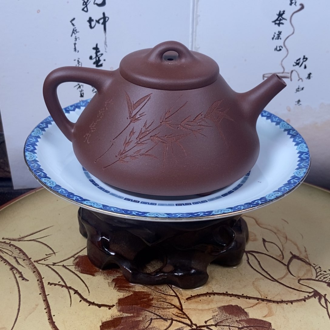 紫砂茶壶底槽清260 容量宜兴紫砂壶