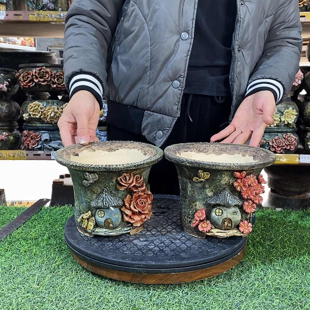 红陶青藤花器多肉花盆