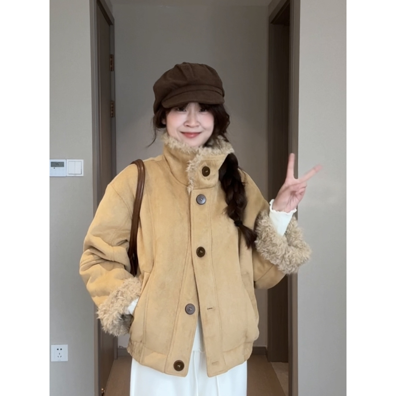 【冬日暖咖】松弛周末/高级感环保毛毛外套