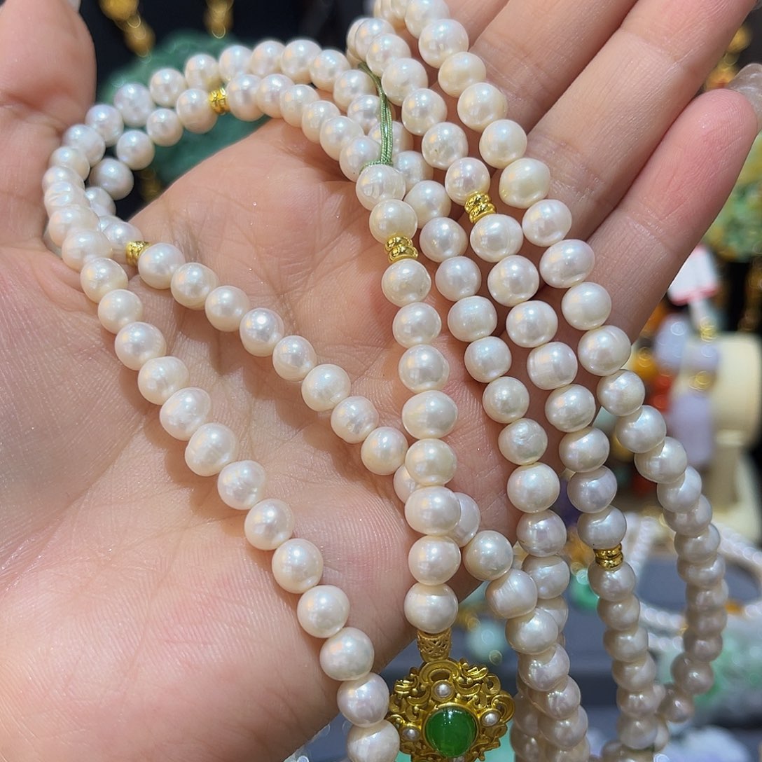 淡水珍珠未镶嵌项链斜挎