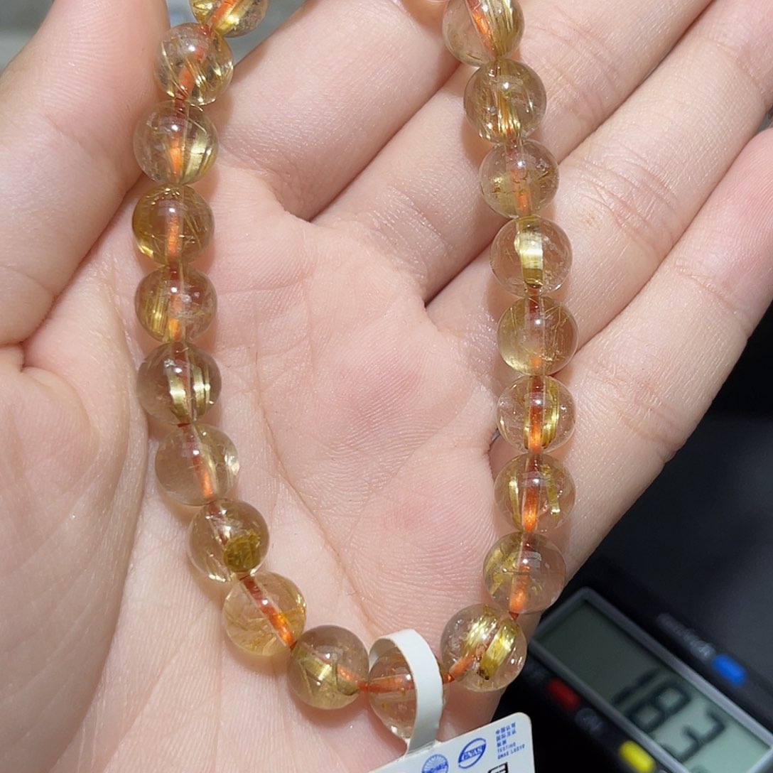 水晶手链未镶嵌?****姐金发晶8+