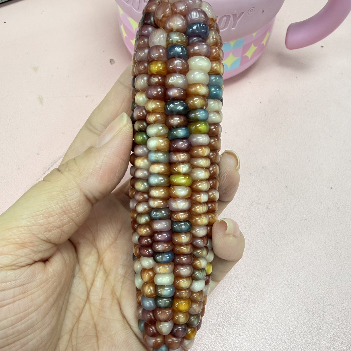 文玩七彩玉米 宝石玉米 手工DIY毛料直播间