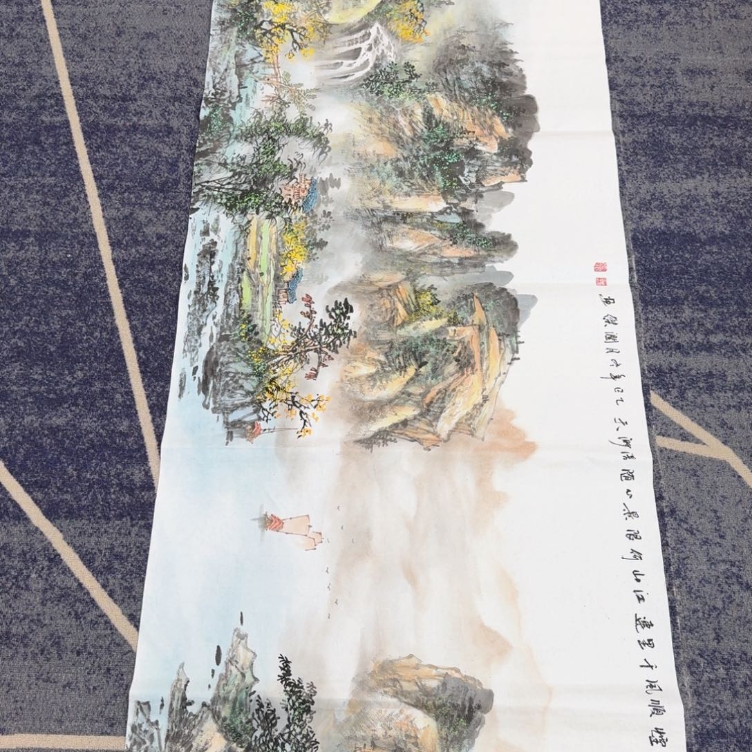 国画国画作品山水花鸟纯手绘