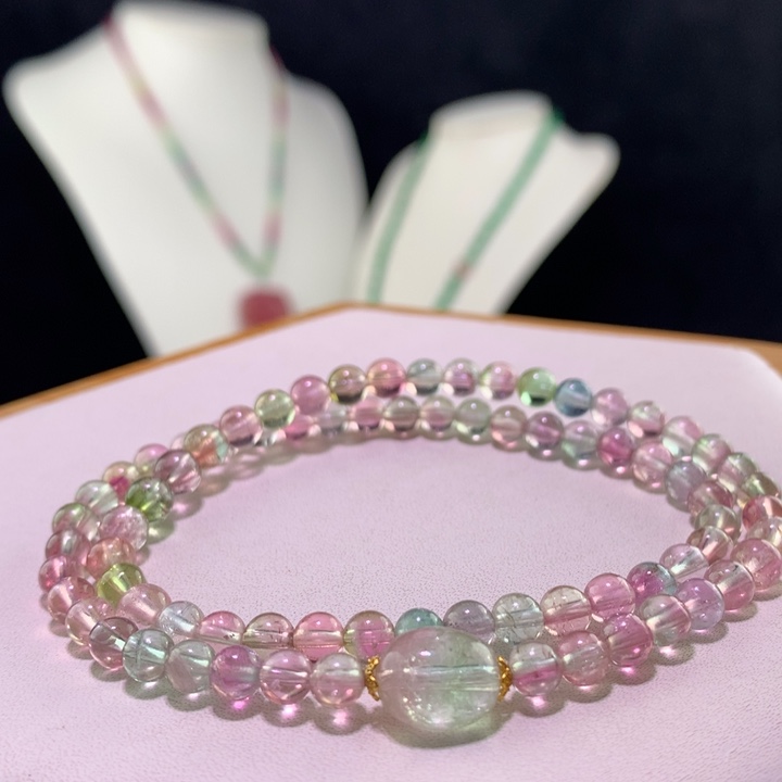 双色碧玺手链未镶嵌