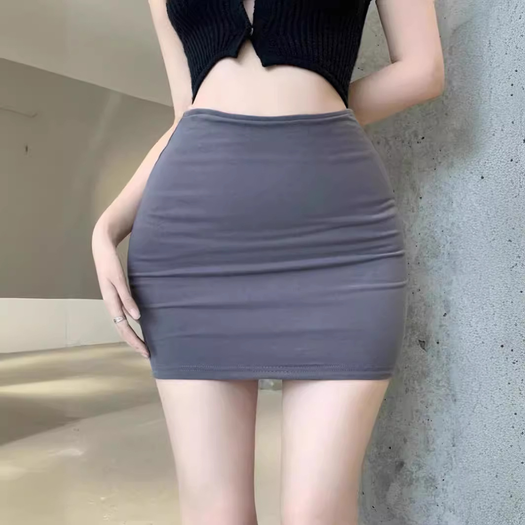 纯欲风紧身收腰显瘦一步裙半身裙女夏季新款辣妹高腰修身包臀短裙
