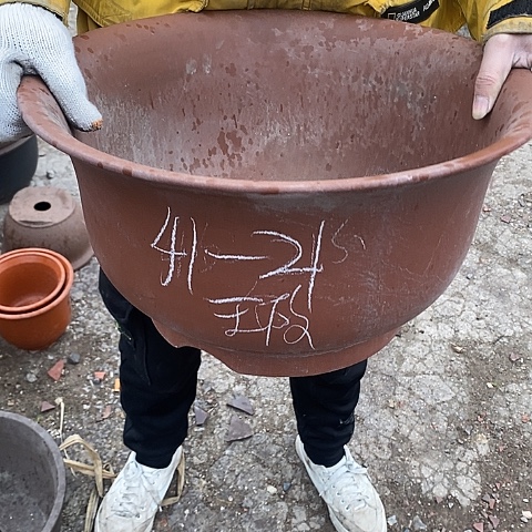 紫砂东莞李新紫砂花盆，