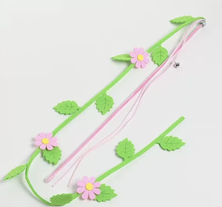 OUR TOYS独款森系小花逗猫棒