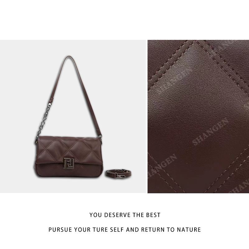 【尚恩CC】SKL-77596-咖啡色-轻奢时尚百搭新款女包