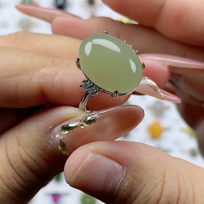 【闪购商品】和田玉纯天然和田玉和田玉戒指未镶嵌