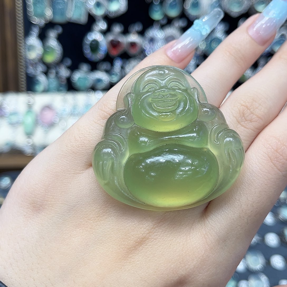 G***啊岫玉银S925镶嵌吊坠(不含链)