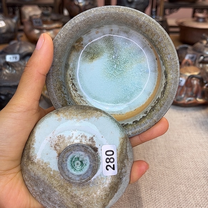 裸柴烧陶瓷手工茶器