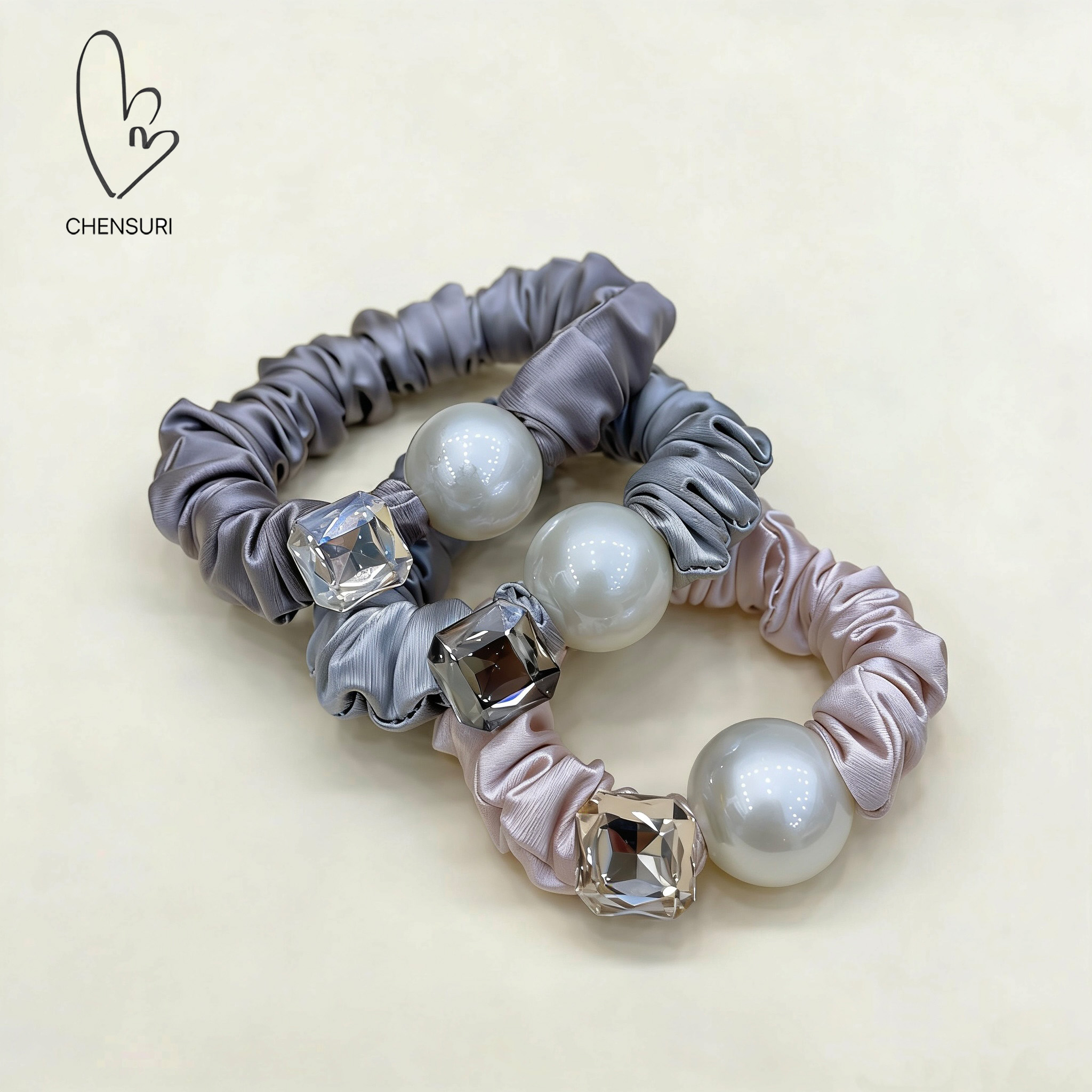 CHENSURI · 【贵气十足大小姐】闪钻珍珠气质百搭发圈轻奢清新发绳