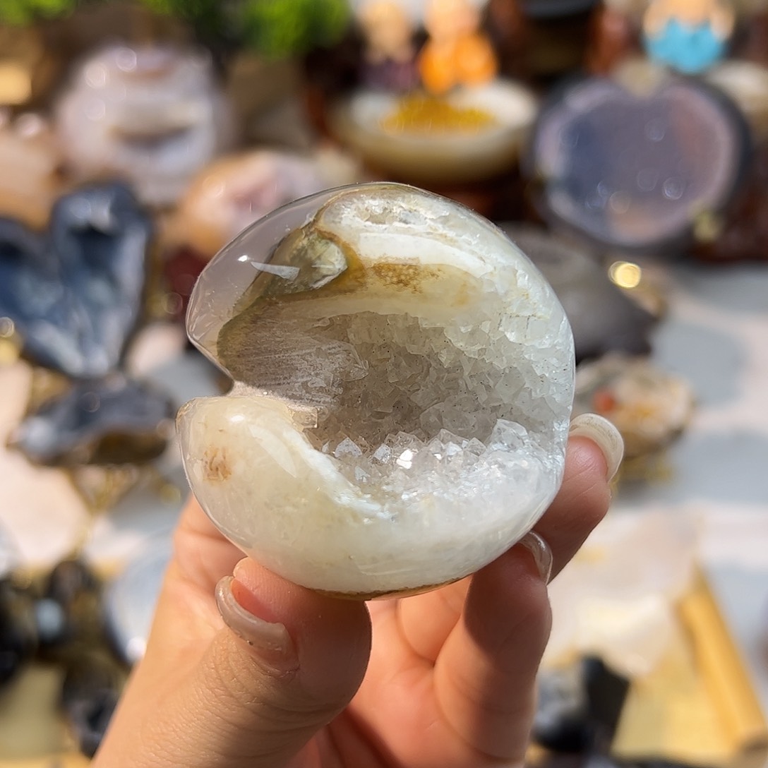 玛瑙/玉髓无未镶嵌开口笑