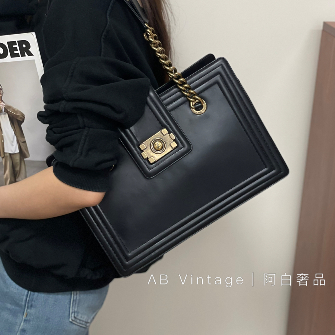 95新 Chanel/香奈儿 阿白奢品/香奈儿 leboy托特包单肩