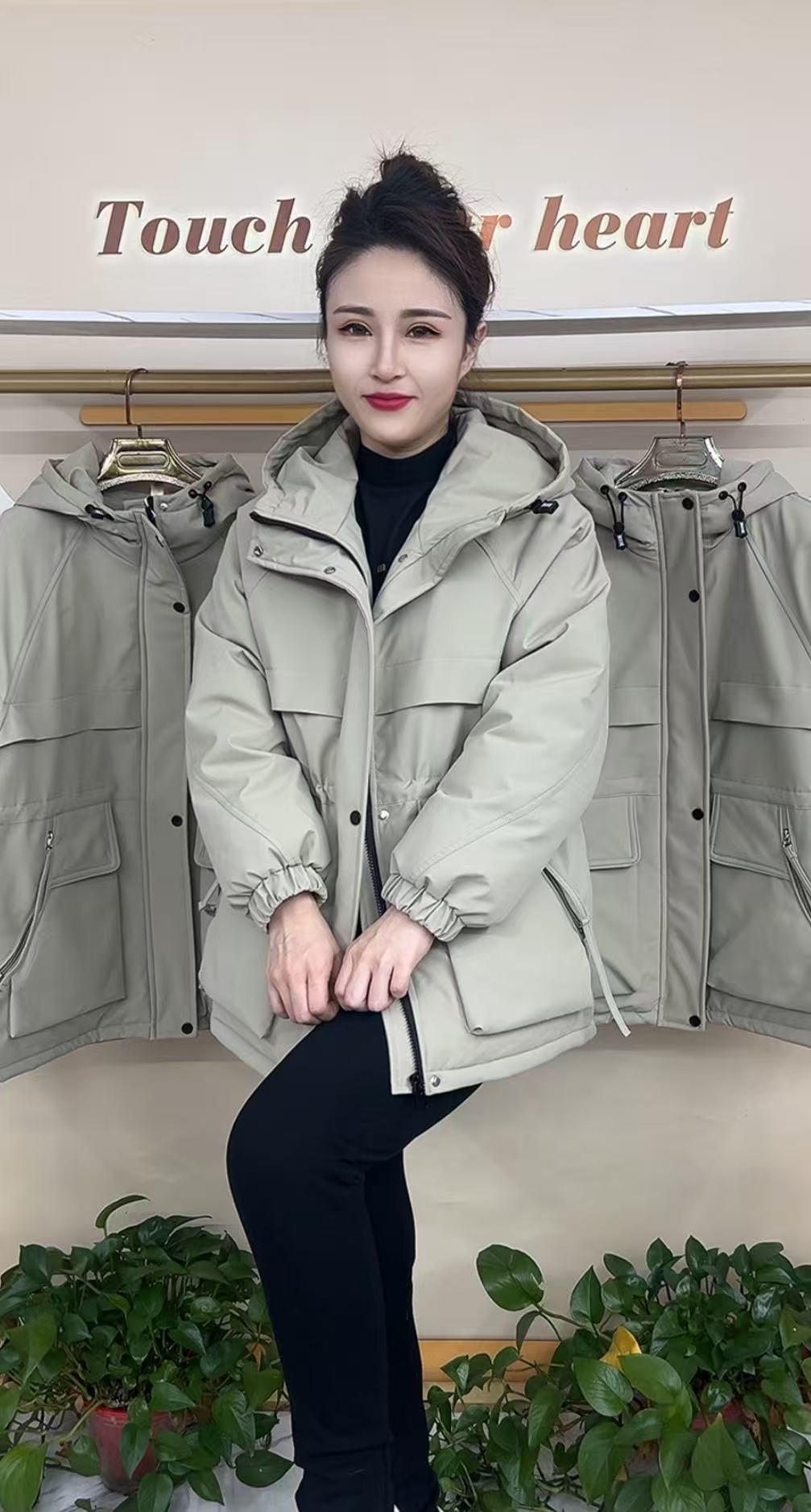 连帽拉链加棉加厚派克外套精品爆款时尚高端品质新款洋气中高端