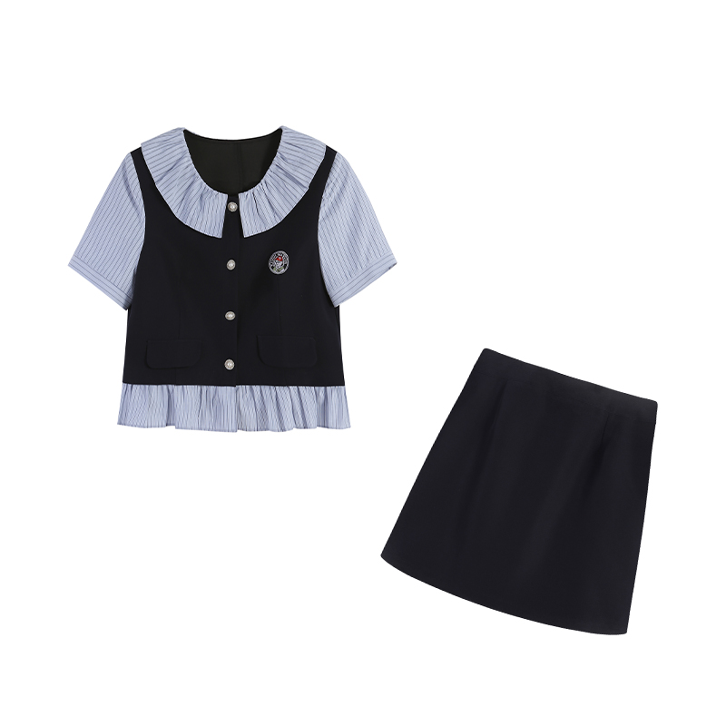 藏青色套装ZL109089