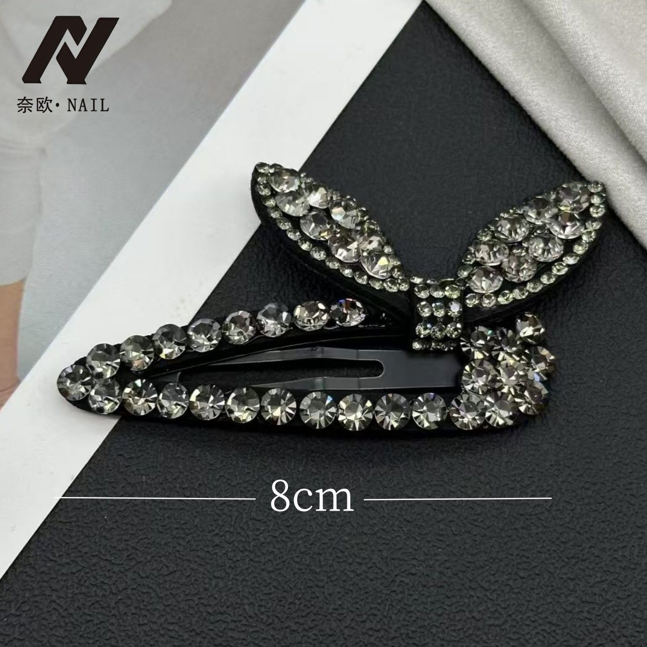 【NAIL·奈欧】设计师系列6134兔耳朵掰掰夹八公分百搭bb夹