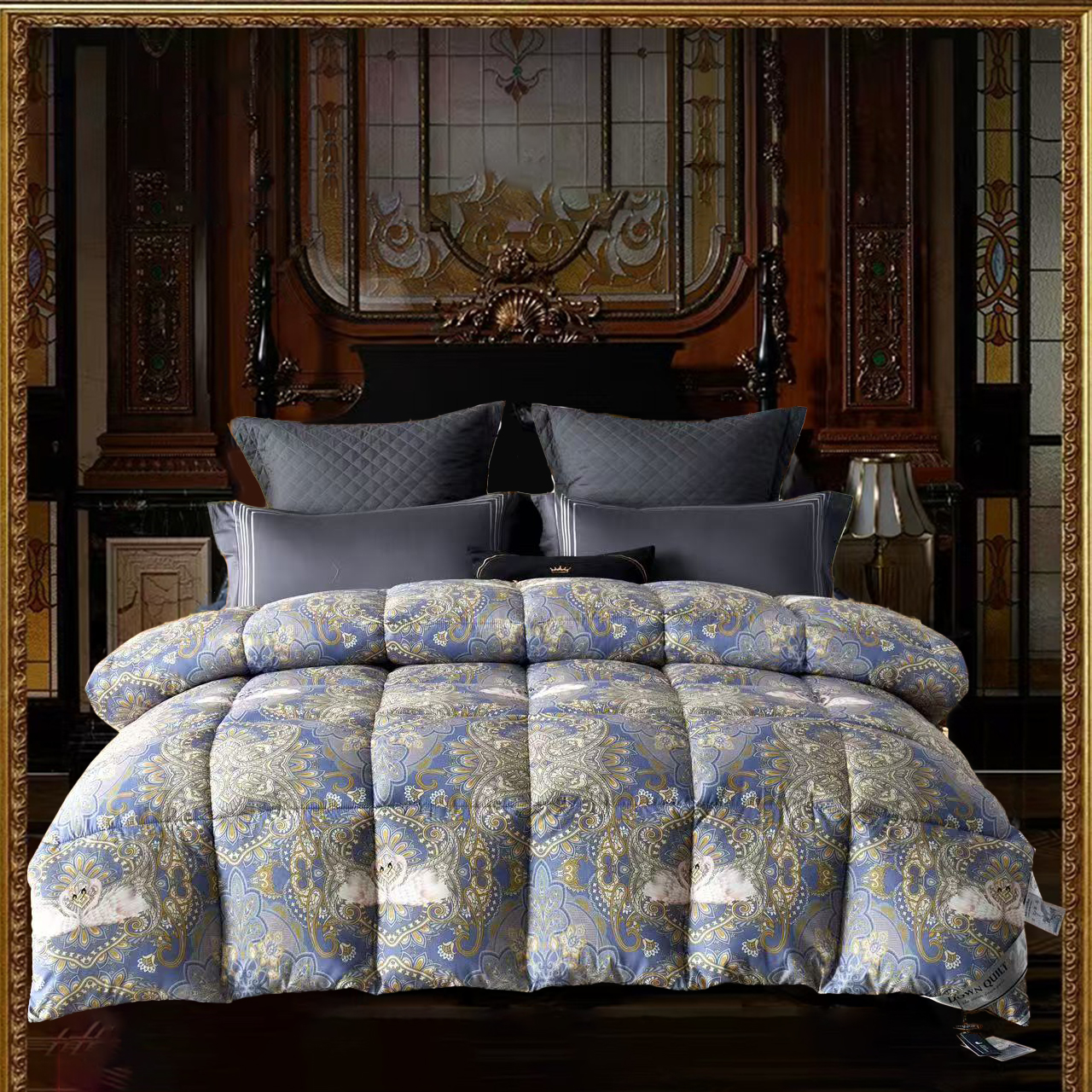 【30天试睡】卢瓦河畔加厚暖绒零压舒睡大白鹅羽丝绒约6斤