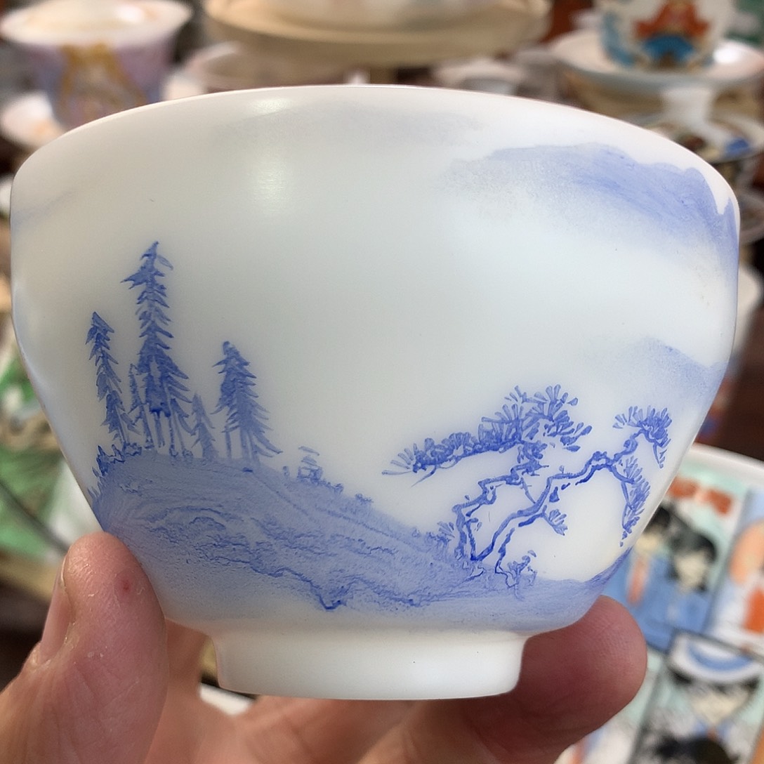 冰种素烧手绘主人杯