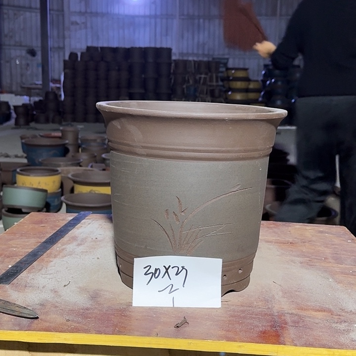 紫砂花盆手工制作72