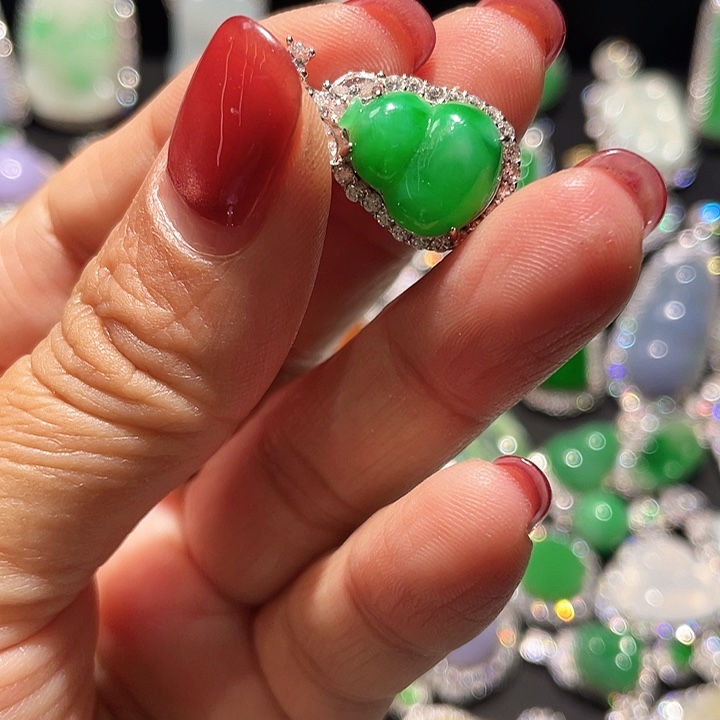 翡翠银S925镶嵌颈饰