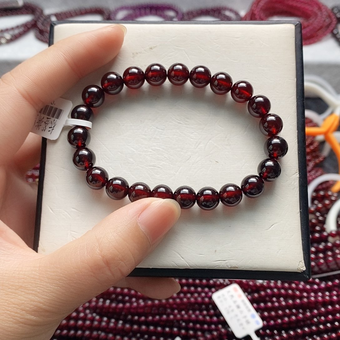 石榴石手链未镶嵌8mm