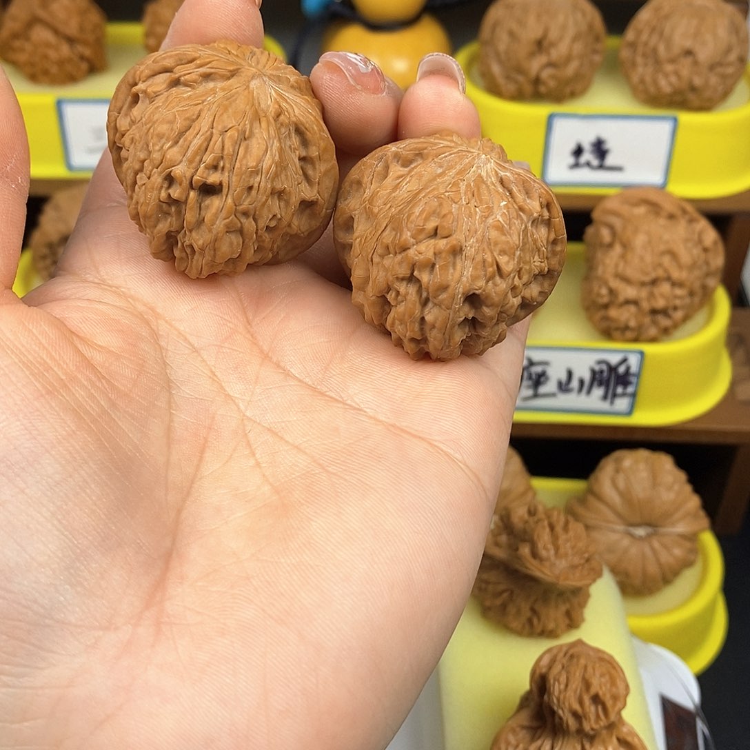 核桃磨盘 文玩/木作/... 文玩把件