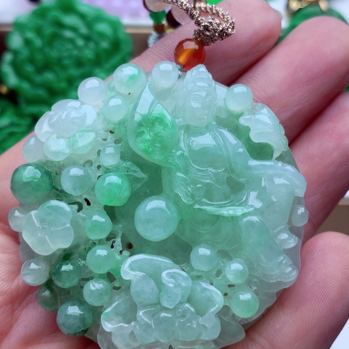 翡翠未镶嵌吊坠(不含链)