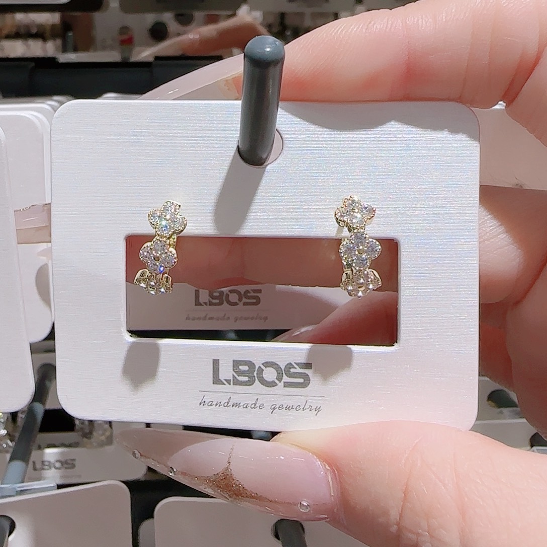 锆石铜合金925银耳环