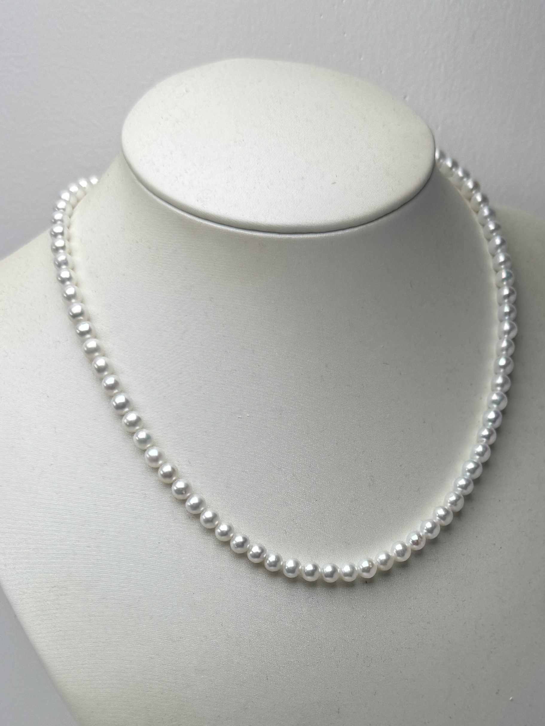 5-6mm极光炫彩 近正圆微瑕时尚气质百搭点位诸暨天然淡水珍珠项链