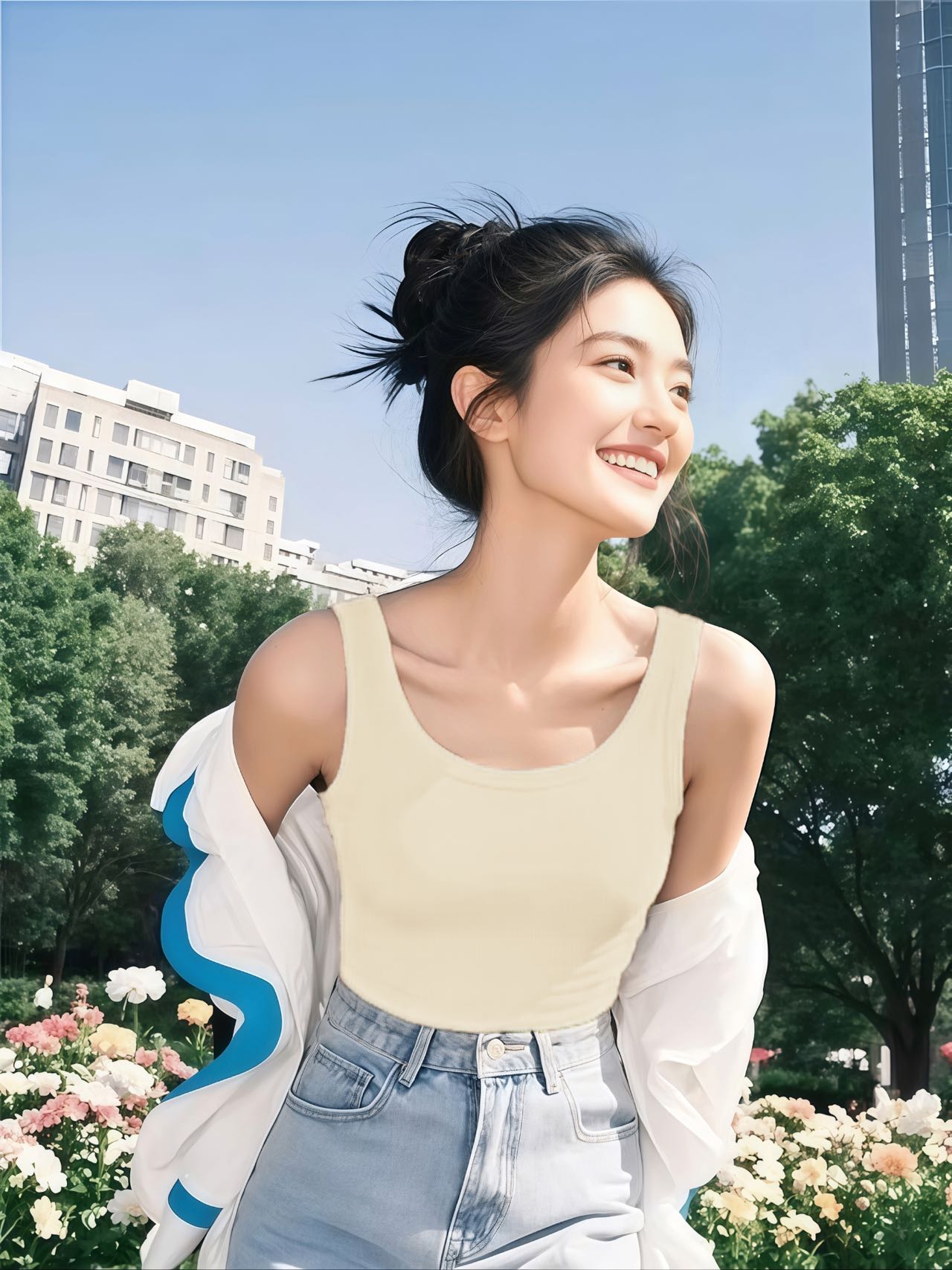 夏季新款女士塑身宽肩加胸垫背心 8206