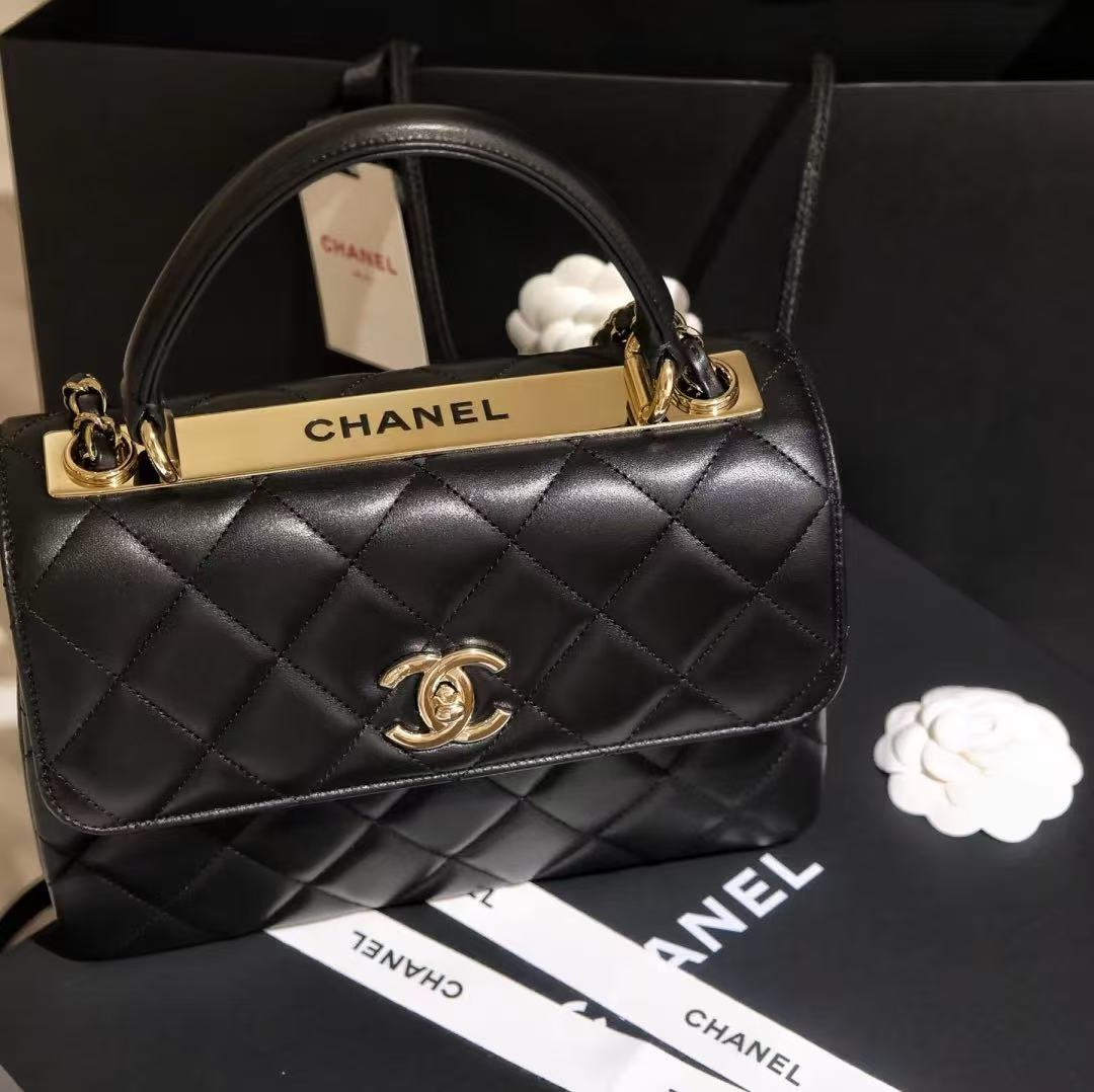 未使用 Chanel/香奈儿 多多奢品/香奈儿黑银trendy cc迷你链条/新