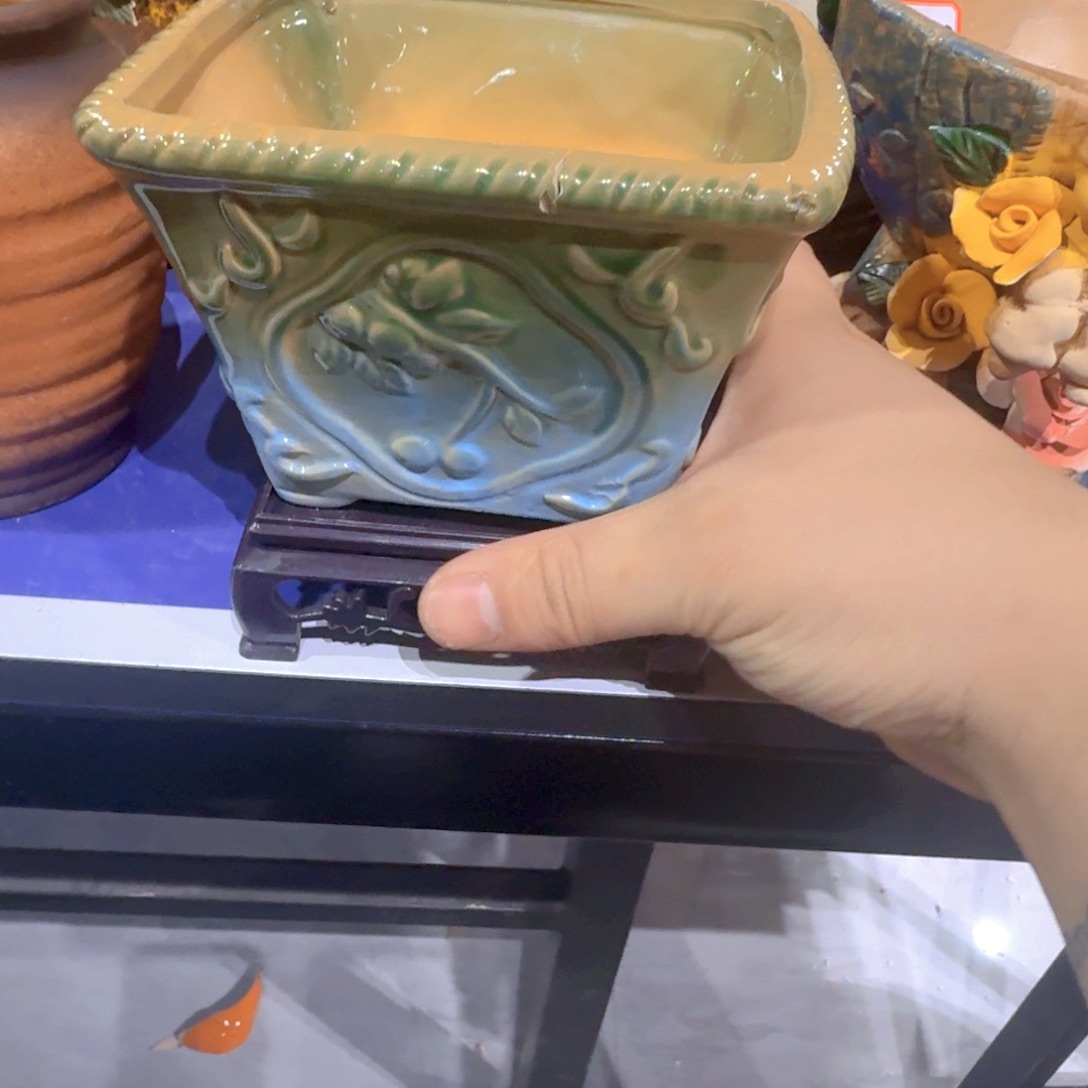 紫砂花盆粗陶盆醋