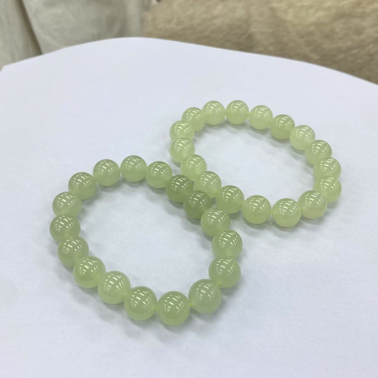 【小宝珠宝】3 S84605-和田玉单圈手串-多样性发一件-11.5mm
