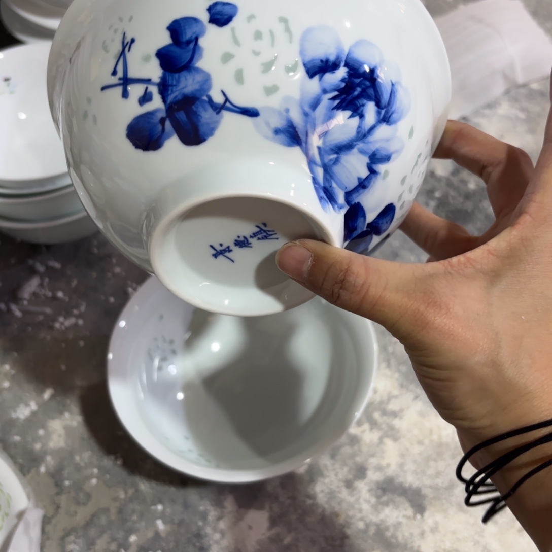 玉瓷景德镇陶瓷两只微瑕