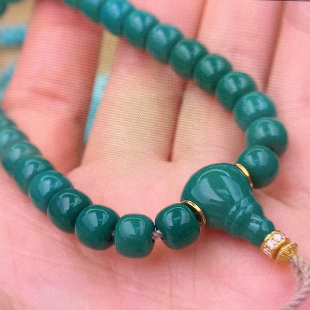 绿松石珠宝奇石18K金镶嵌