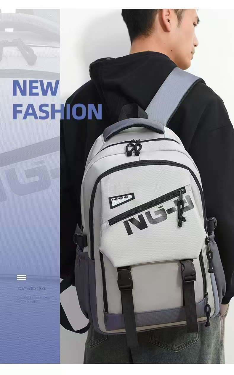 潮酷书包时尚双肩包女斜挎式简约日系草根一族大学生百搭男生