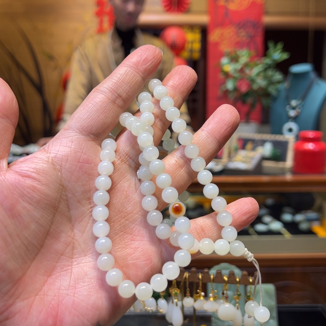 和田玉手链未镶嵌8