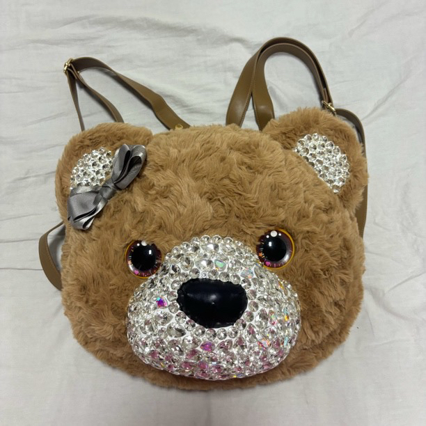 339卡通DIY定制镶钻大容量可双肩手提斜挎时尚潮流百搭包包