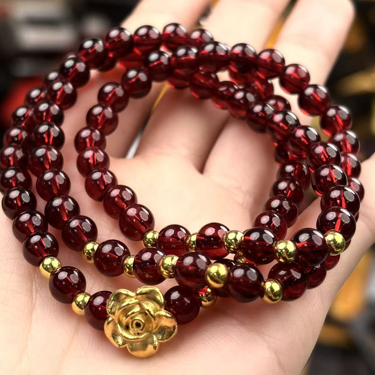 设计款石榴石多圈  A1 无礼盒