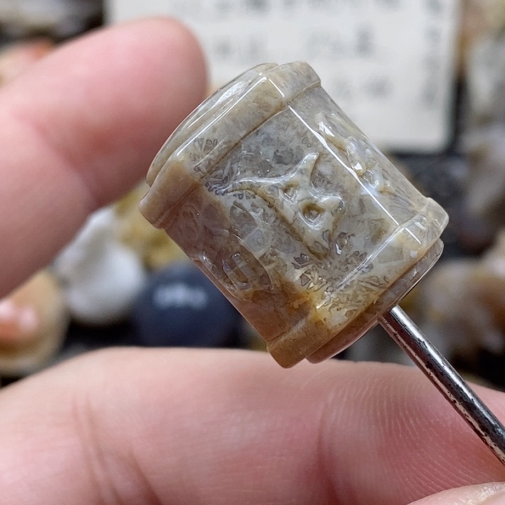 颈饰未镶嵌硅化珊瑚（珊瑚玉）