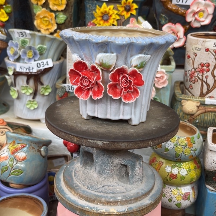 紫砂花盆粗陶材质多肉花盆